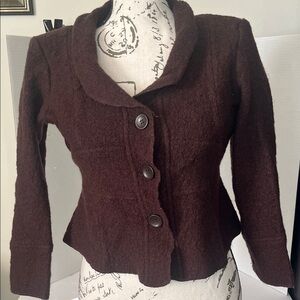 Sarah Spencer 100% Wool Dark Brown Women's Blazer